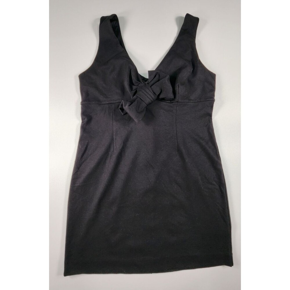 Vintage Y2K ‘Allen B’ Allen Schwartz Little Black Dress with Bow Size XL Black